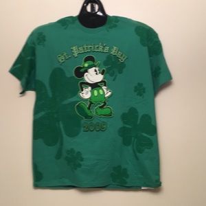 Disney Mickey St Patrick’s Day XL Green Tee Shirt